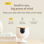 360° Cat Camera: See Your Cat from Anywhere | Rotating 360° Cat Tracking, Treat Toss, Color HD Night Vision, 2-Way Audio, Real-Time Notifications, Designed for Cats | Pet Camera w/Phone App