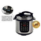 MegaChef 8 Qt Stainless Steel Electric Pressure Cooker with Digital Presets & Slow Cook Function