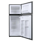 4.6. Cu ft Two Door Mini Refrigerator with Freezer, Stainless Steel
