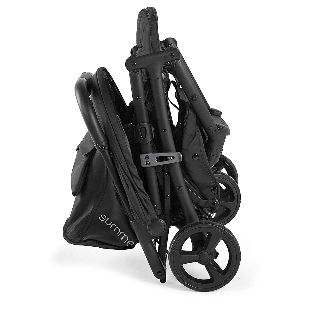 3Dpac CS+ Double Stroller, Black – Car Seat Compatible Baby Stroller – Lightweight Stroller with Convenient One-Hand Fold
