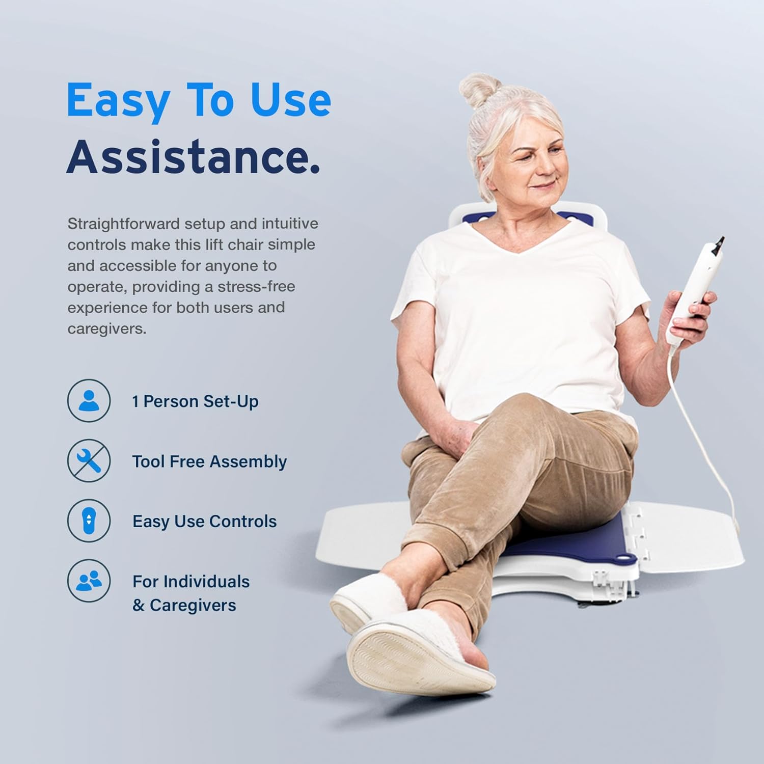 AYDMED 2-in-1 Electric Lift Chair, 308lbs Capacity, Waterproof