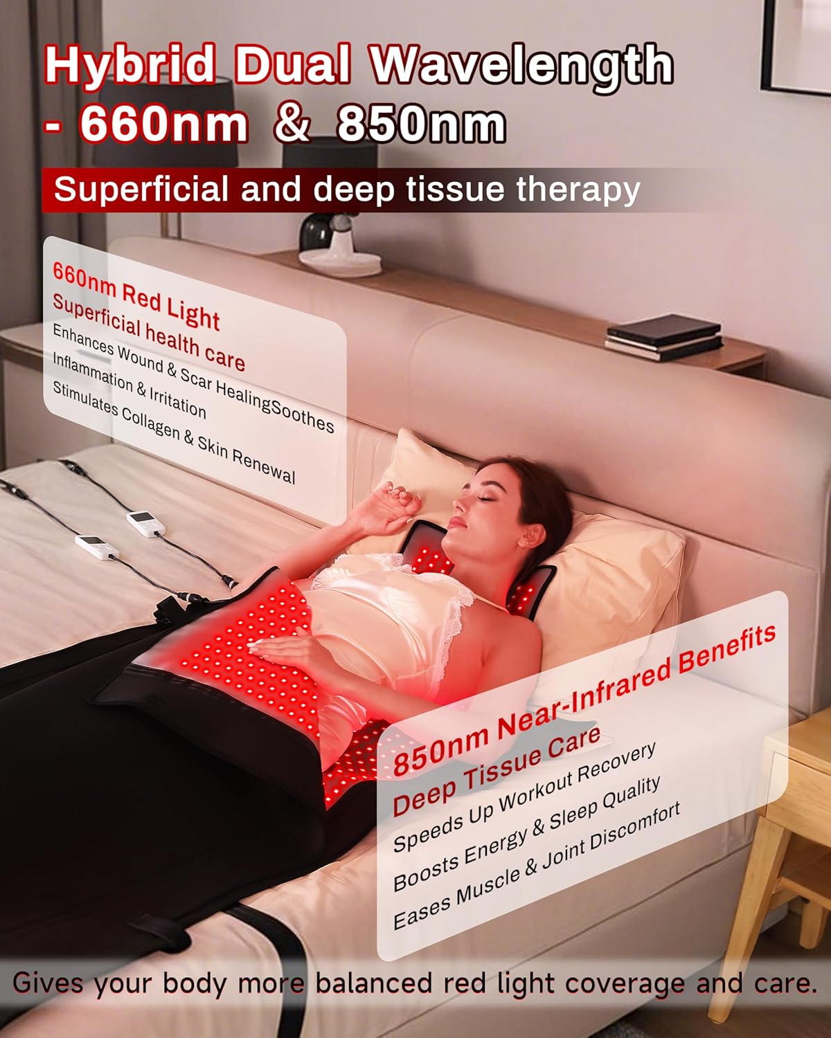 2025 Red Light Therapy Mat, Medical-Grade TPU, 2570 LEDs, 73"x33"