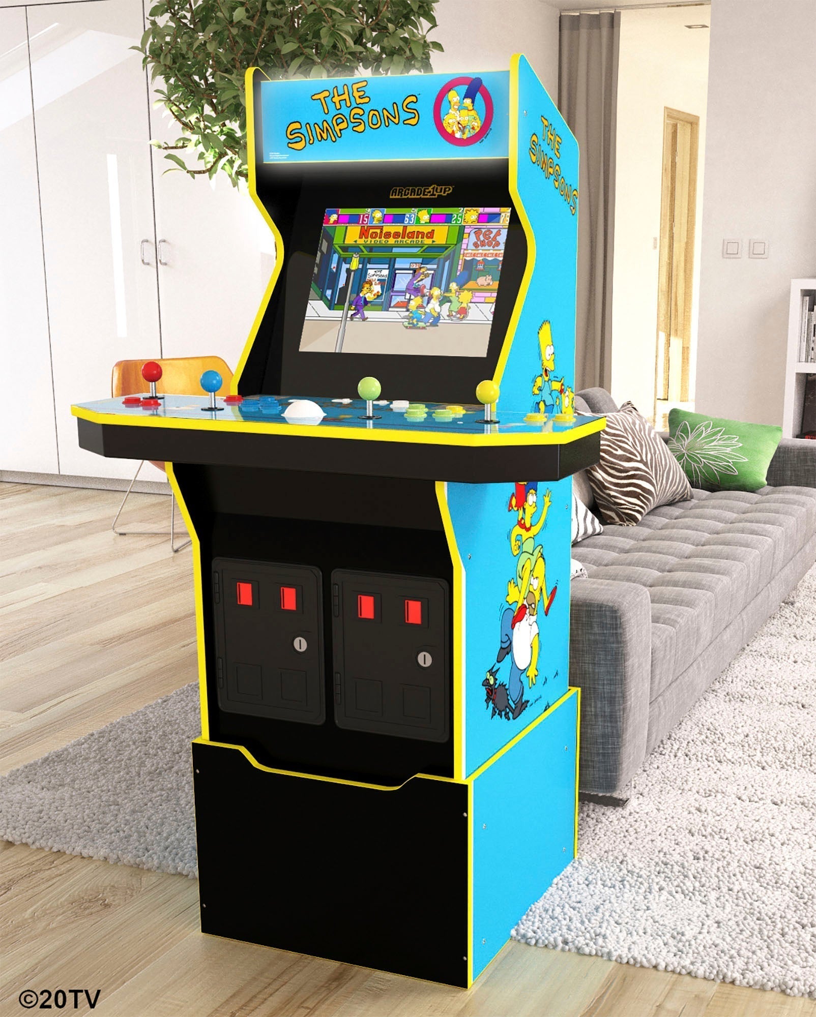 Arcade1Up – The Simpsons 30th Edition Arcade with Stool and Tin – Multi