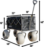 Beach Wagon with 13" Balloon Wheels, Collapsible, All-Terrain, 185L