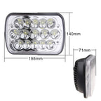 5x7 7x6 LED High/Low Seal Beam H4 9003 Plug 6054 H5054 for Jeep Wrangler YJ XJ GMC Ford Truck Cherokee Chevrolet Toyota Nissan Dodge (2 / set)