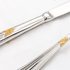 Baroque Silverware Set - 18/8 Stainless Steel Antique Detail Flatware Service for 4 - Onestopv