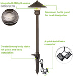 6 Pack Low Voltage LED Landscape Pathway Light, 3W 150LM 12V Wired for Outdoor Yard Lawn, Die-cast Aluminum Construction, 30-Watt Equivalent 15-Year Lifespan