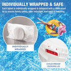 3 Inch Stabilized Chlorine Tablets | Pro-Grade Pool Sanitizer, Long Lasting, Slow Dissolving, 99% Pure Tri-Chlor, Individually Wrapped - 50lb