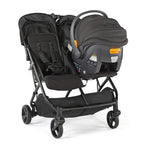 3Dpac CS+ Double Stroller, Black – Car Seat Compatible Baby Stroller – Lightweight Stroller with Convenient One-Hand Fold