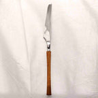 Minimalist Silverware Set with Wooden Handle - 18/8 Stainless Steel Tableware Service for 6 - Onestopv