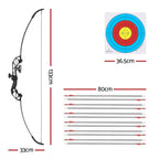 55lbs Recurve Bow Arrow Set, Fiberglass Arrows, Everfit
