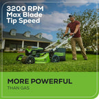 60V 21 Cordless (Self-Propelled) Lawn Mower , 2 x 4.0Ah Batteries and Dual Port Rapid Charger