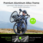 Adult Electric Bike, 350W BAFANG Motor (500W Peak), 4A 3H Fast Charging, 468Wh Li-Ion Battery, 21 Speed Gears, Air Saddle, 45 Miles 20 MPH 26" Mountain Bike Electric Bike, ANSI/CAN/UL2849 Compliant