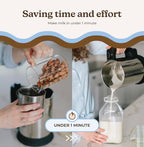 Almond Cow Nut Milk Maker Machine, Plant Based Maker for Homemade Almond, Oat, Cashew Nut Milks & More, Stainless Steel Food Machines, 5 6 Cups Per Batch, 120V: Home & Kitchen