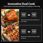 32QT Extra Large Air Fryer, 19 In 1 Air Fryer Toaster Oven Combo with Rotisserie and Dehydrator, Digital Convection Oven Countertop Airfryer Fit 13" Pizza, 6 Accessories, 1800w (Black) : Home & Kitchen