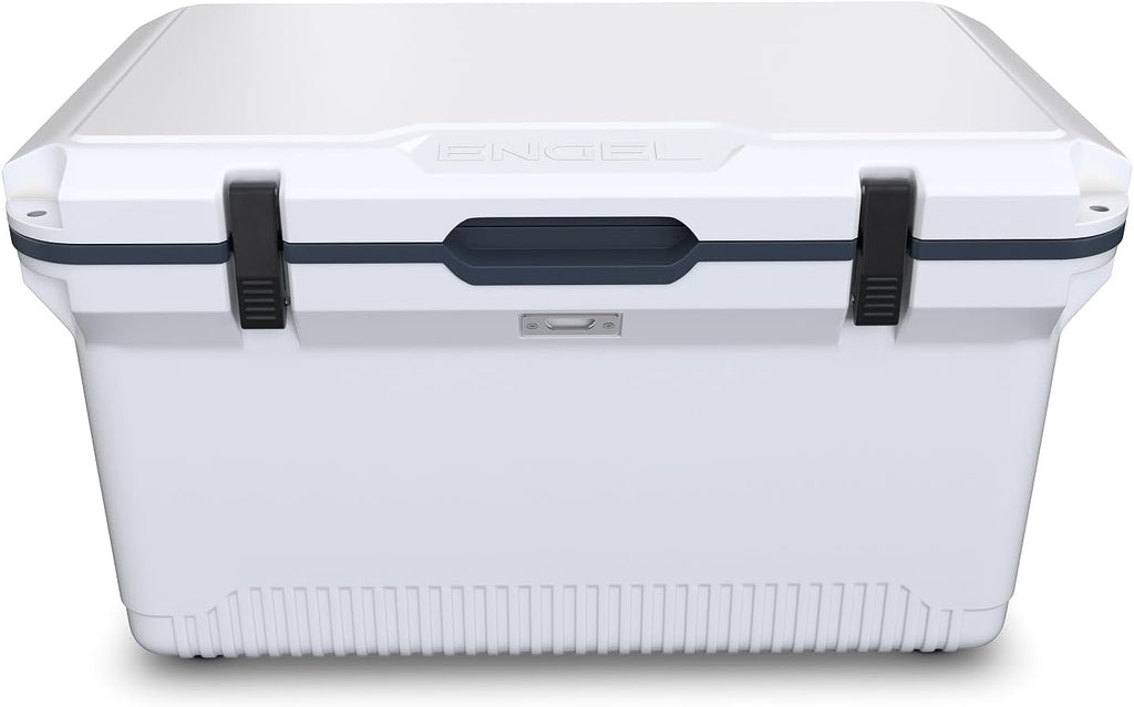 60 QT Ultra-Light Injection Molded Cooler - Ice Chest Keeps Ice up to 7 Days - Large Cooler Includes Wire Basket, Divider and Built-in Bottle Opener