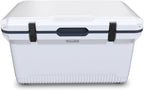 60 QT Ultra-Light Injection Molded Cooler - Ice Chest Keeps Ice up to 7 Days - Large Cooler Includes Wire Basket, Divider and Built-in Bottle Opener
