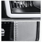 A set of 4 LED running light bars L+R black headlights + bumper signals for 2003-2014 Chevrolet Express 1500,2003-2023 Chevrolet Express 2500