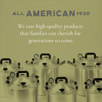 All American 1930: 21.5qt Pressure Cooker/Canner (The 921) – Exclusive Metal to Metal Sealing System – Easy to Open & Close – Suitable for Gas, Electric, or Flat Top Stoves – Made in the USA