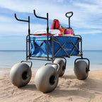 Beach Cart with 13" Balloon Wheels, Chair Racks & Pump Included