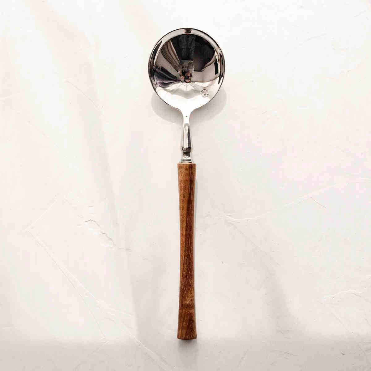 Minimalist Silverware Set with Wooden Handle - 18/8 Stainless Steel Tableware Service for 6 - Onestopv