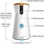 360° Cat Camera: See Your Cat from Anywhere | Rotating 360° Cat Tracking, Treat Toss, Color HD Night Vision, 2-Way Audio, Real-Time Notifications, Designed for Cats | Pet Camera w/Phone App