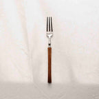 Minimalist Silverware Set with Wooden Handle - 18/8 Stainless Steel Tableware Service for 6 - Onestopv
