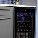 Antarctic Star 36 Bottle Wine Cooler/Cabinet BeverageRefrigerator Small Mini Wine Cellar Beer Soda Bar Fridge Quiet Operation Compressor Adjust Temperature Freestanding Black, 4.4 Cu. ft