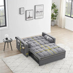 3 in 1 Sleeper Sofa Couch Bed for Living Room Apartment,Grey