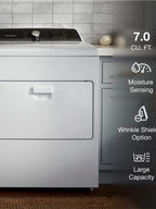 2025 Whirlpool – 7.0 Cu. Ft. Gas Dryer with Moisture Sensing – White