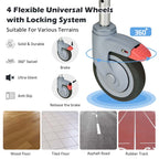 4 In 1 Bedside Commode Chair Shower Wheelchair With Detachable Bucket Padded Mobile Toilet Chair - Comfortable And Ergonomic Design