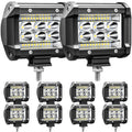 Bar, LED Light Bay 4 inch 78W 5000lm LED Truck Working Light Spotlight Car light Strip LED Light Bay 12V 24V Boat Pickup ATV UTV RV Spotlight, 10Pack