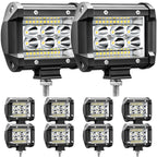 Bar, LED Light Bay 4 inch 78W 5000lm LED Truck Working Light Spotlight Car light Strip LED Light Bay 12V 24V Boat Pickup ATV UTV RV Spotlight, 10Pack