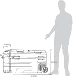 48 Qt. Portable 12v Electric Cooler with LG Compressor, Fridge and Freezer, Rugged Wheels, and Solar Power Input, Perfect Plug-In Cooler for Camping, Trucks, Travel, Car and Home