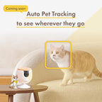 360° Cat Camera: See Your Cat from Anywhere | Rotating 360° Cat Tracking, Treat Toss, Color HD Night Vision, 2-Way Audio, Real-Time Notifications, Designed for Cats | Pet Camera w/Phone App
