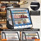 2025 Commercial Refrigerator Display Case 130L (4.6 Cu.FT) – Auto Defrost, Tempered Glass + LED Lighting, Countertop Commercial Use