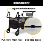 Jeep Wrangler Deluxe 4 Seater Stroller Wagon by Delta Children