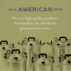 All American 1930: 21.5qt Pressure Cooker/Canner (The 921) – Exclusive Metal to Metal Sealing System – Easy to Open & Close – Suitable for Gas, Electric, or Flat Top Stoves – Made in the USA
