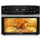 32QT Extra Large Air Fryer, 19 In 1 Air Fryer Toaster Oven Combo with Rotisserie and Dehydrator, Digital Convection Oven Countertop Airfryer Fit 13" Pizza, 6 Accessories, 1800w (Black) : Home & Kitchen