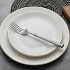 Imperium Roman Column Flatware Set - 18/8 Stainless Steel Vintage Embossed Cutlery Service for 6 - Onestopv