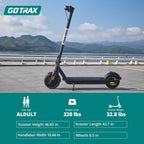 Adult Electric Scooter, 8.5 Inch Pneumatic Tires, Max Range 14/18 Miles, Max Speed 15.5/18 MPH, Powered by 300 Watt Motor, with Cruise Control Adult Folding Electric Scooter
