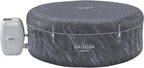 Bestway SaluSpa Fiji AirJet Large Round 2 to 4 Person Inflatable Hot Tub Portable Outdoor Spa with 120 AirJets and EnergySense Cover, Grey
