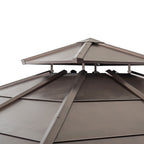 10 ft. x 10 ft. Cedar Framed Gazebo with Steel 2-Tier Hip Roof Hardtop