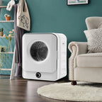 1.95 Cu.ft Front Load Clothes Dryer, Portable Compact Dryer 830W, 5 Drying Modes, Stainless Steel Drum, with Overheat Protection, Dust Removal, Deodorization and Lint Removal Functions, White