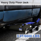3 Ton Floor Jack, Hydraulic Low Profile Car Jack, Heavy Duty Steel Hydraulic Jack Floor Jack with Dual Piston Quick Lift Pump, Lifting Range 5.1′′-20′′