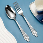 Baroque Silverware Set - 18/8 Stainless Steel Antique Detail Flatware Service for 4 - Onestopv