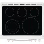 30 in. 5.0 cu. ft. Single Oven – White with NVS Black Glass
