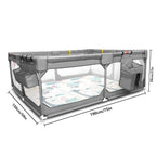Baby Playpen with Mat 75"*59", Extra Large Playpen for Babies and Toddlers with Storage Bag, BPA-Free, Non-Toxic, Safe No Gaps Playards for Babies, Sturdy Safety Play Yard for Indoor Outdoor Fun, Grey