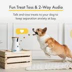 360° Cat Camera: See Your Cat from Anywhere | Rotating 360° Cat Tracking, Treat Toss, Color HD Night Vision, 2-Way Audio, Real-Time Notifications, Designed for Cats | Pet Camera w/Phone App