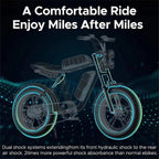 AKEZ Electric Bike for Adults - 1000W 28mph Moped Ebike with 48V 13A Removable Battery, Up to 94 Miles All Terrain Off Road E-Bike with 20*4.0" Fat Tire,Full Suspension,7-Speed UL Certified